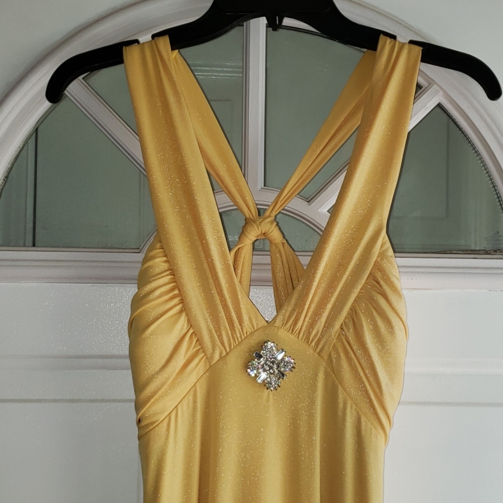 Yellow long dress